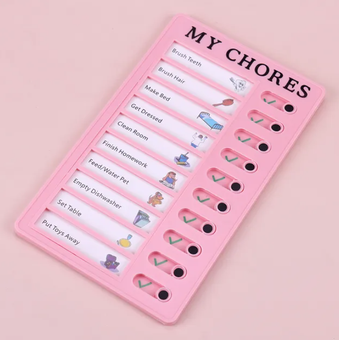 Chore chart - monikäyttöinen tehtävä lista