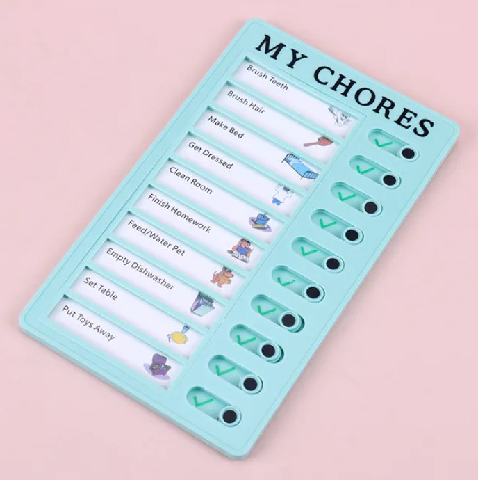 Chore chart - monikäyttöinen tehtävä lista