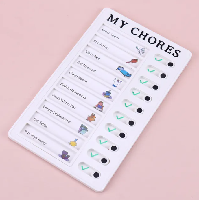 Chore chart - monikäyttöinen tehtävä lista