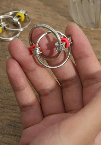 Polkupyöräketju fidget sormus