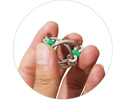 Polkupyöräketju fidget sormus