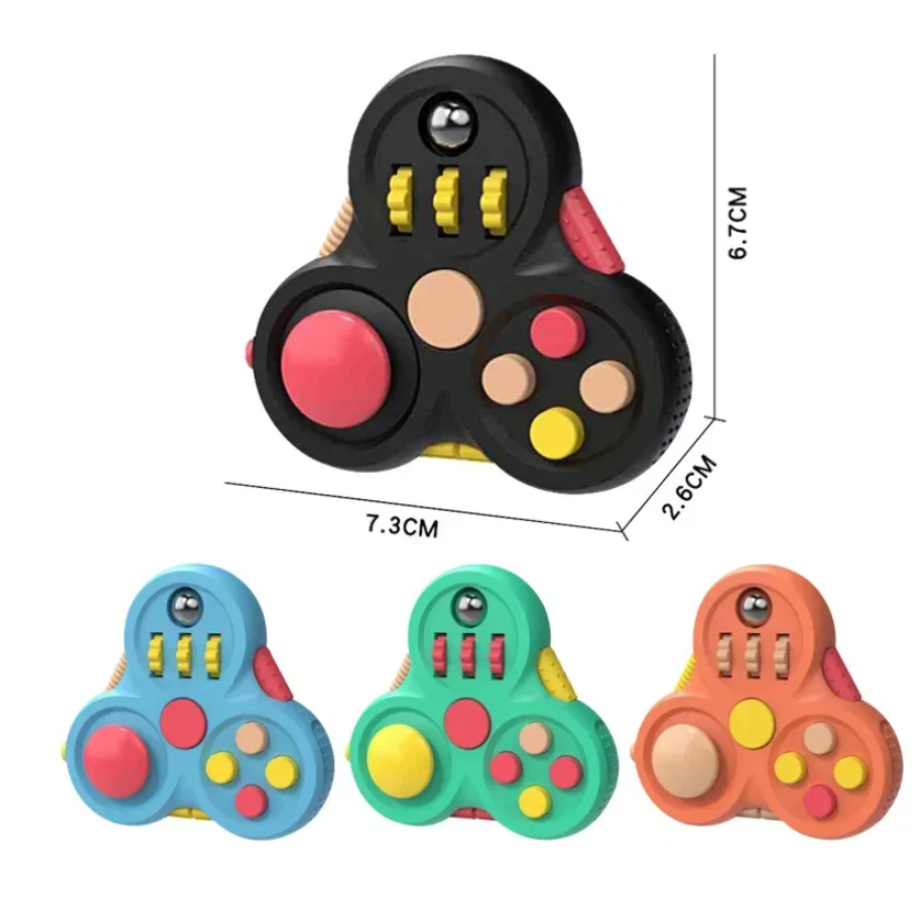 Fidget peliohjain lelu, 3lla päädyllä
